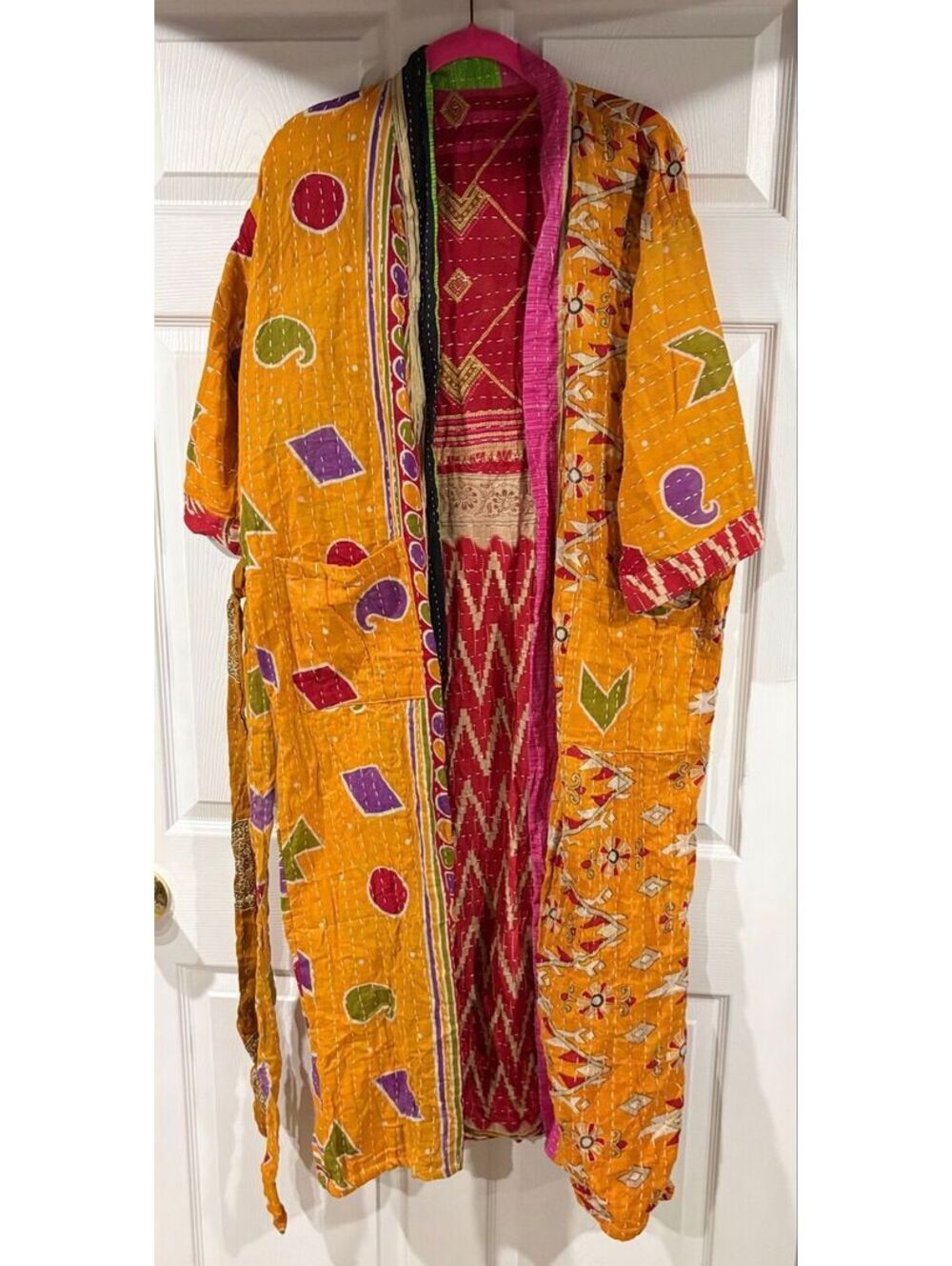 #216 NEW Kantha patchwork kimono